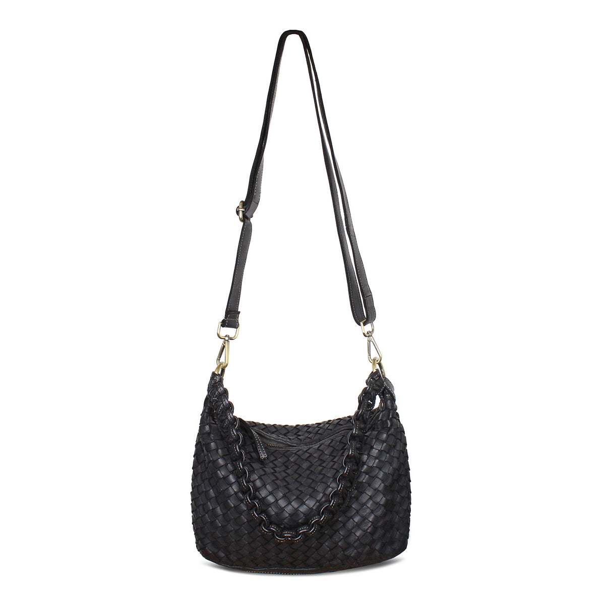 Bethany: Black Weave Leather Bags Sole Bliss Black Weave Leather