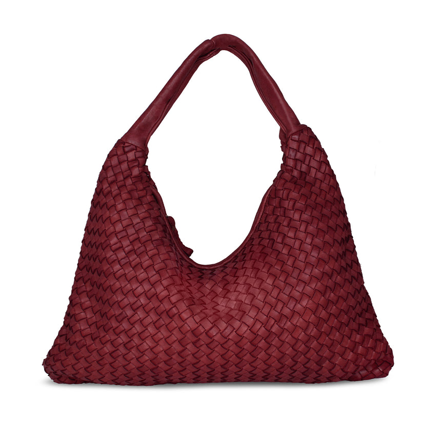 Blythe: Bordeau Weave Leather Bags Sole Bliss Bordeau Weave Leather