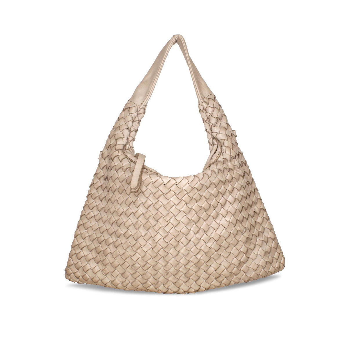 Bronte: Cream Weave Leather Bags Sole Bliss