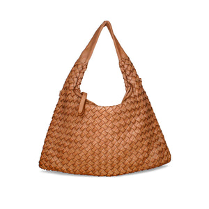 Bronte: Tan Weave Leather Bags Sole Bliss