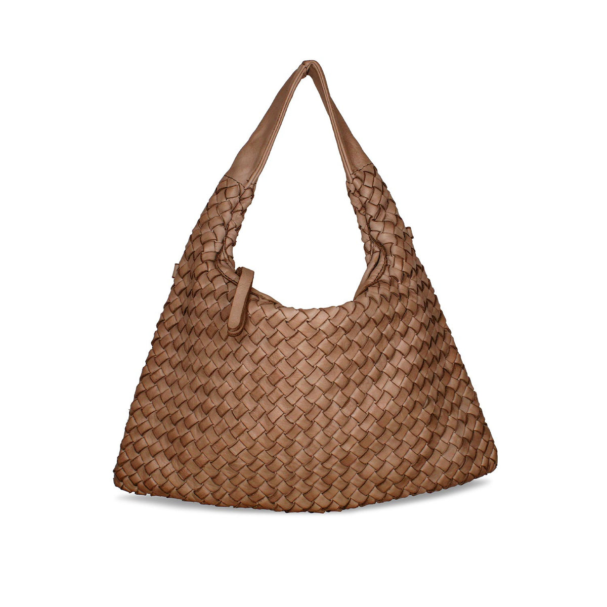Bronte: Taupe Weave Leather Bags Sole Bliss