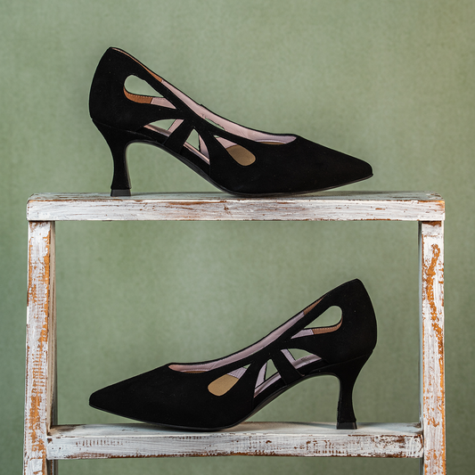 Camille: Black Suede Shoes Sole Bliss