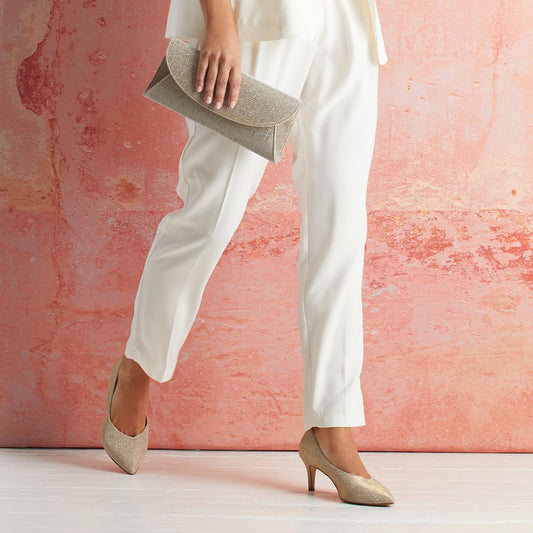 Carmen: Taupe Glitter Shoes Sole Bliss