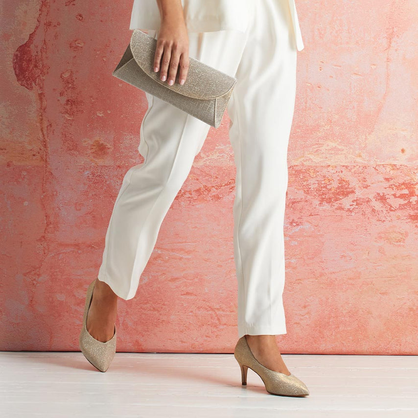 Carmen: Taupe Glitter Shoes Sole Bliss