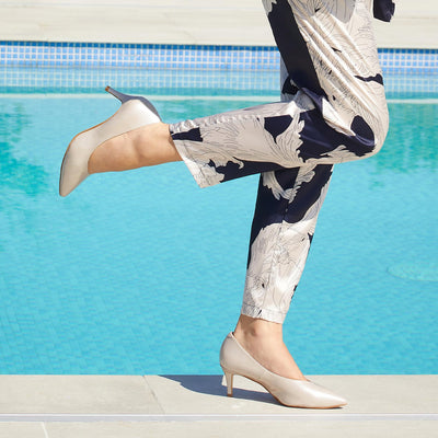 Carmen: Pale Taupe Patent Leather