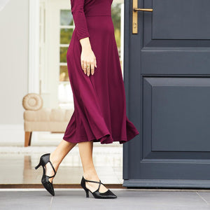 Cecilia: Black Snake Print Leather Shoes Sole Bliss