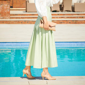 Cecilia: Nude Patent Leather Shoes Sole Bliss