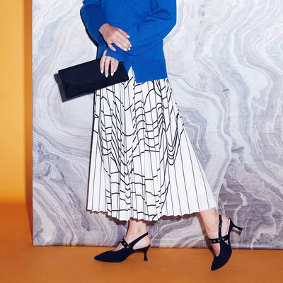 Charlotte: Black Suede & Patent