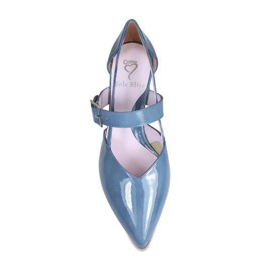 Chloe: Denim Patent Leather Shoes Sole Bliss