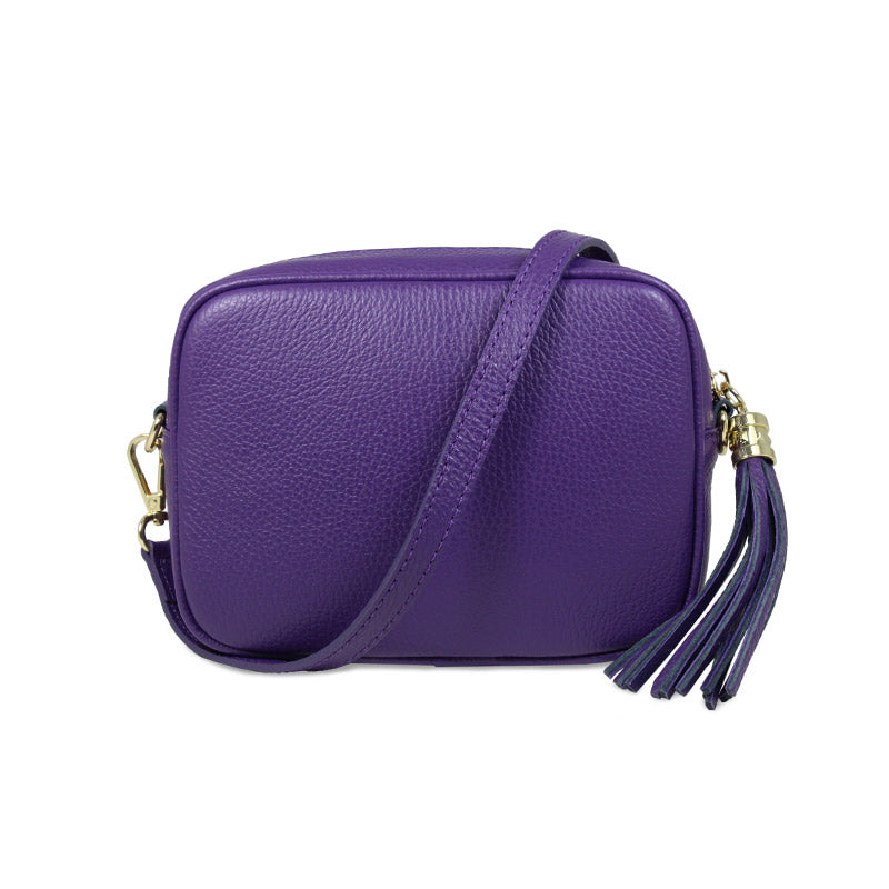 Coco: Purple Leather & Houndstooth
