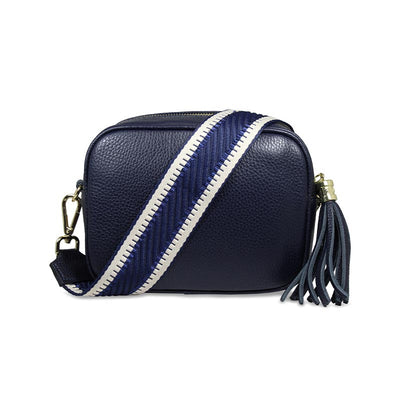 Coco: Navy Leather & Cream Trim