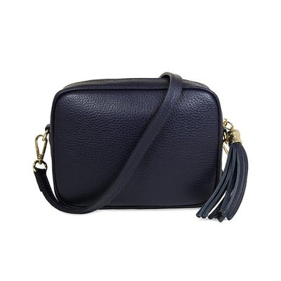 Coco: Navy Leather & Cream Trim