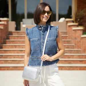 Coco: Silver Leather Bags Sole Bliss