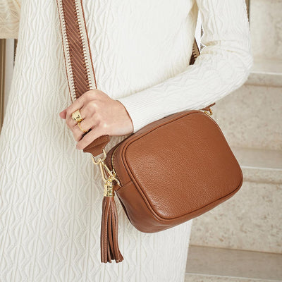 Coco: Tan Leather & Cream Trim