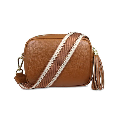 Coco: Tan Leather & Cream Trim