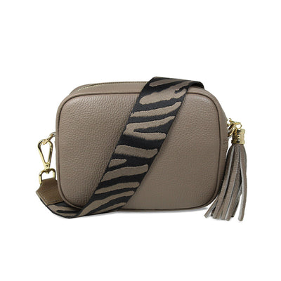 Coco: Taupe Leather & Animal Print