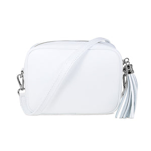 Coco: White Leather & Cream Trim Bags Sole Bliss