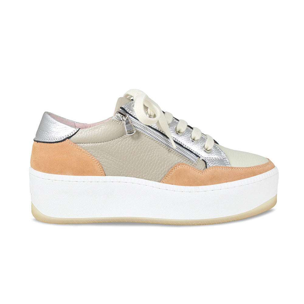 Dandy: Pale Taupe Leather & Multi Shoes Sole Bliss