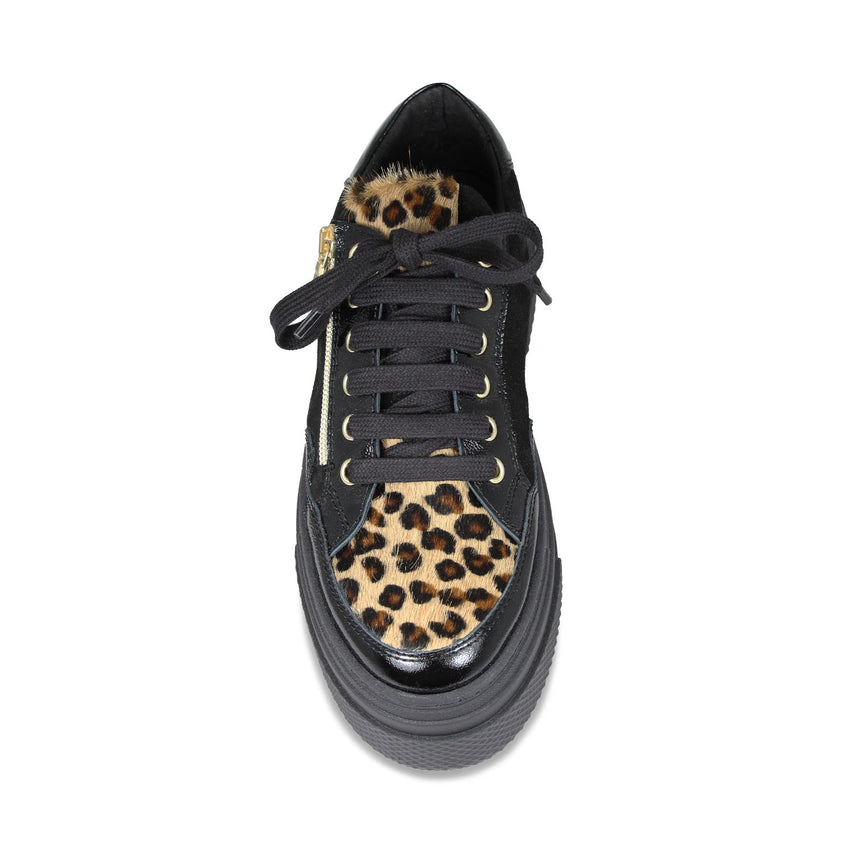 Denver-Fur: Black Patent, Suede & Luxe Leopard Shoes Sole Bliss