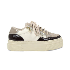 Denver: Taupe Multi Patent & Wool Lining Shoes Sole Bliss