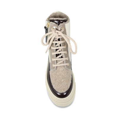 Destiny: Taupe Multi Patent & Wool Lining