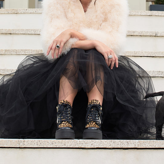 Destiny-Fur: Black Patent, Suede & Luxe Leopard Shoes Sole Bliss