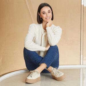 Diva: Cream Leather Shoes Sole Bliss