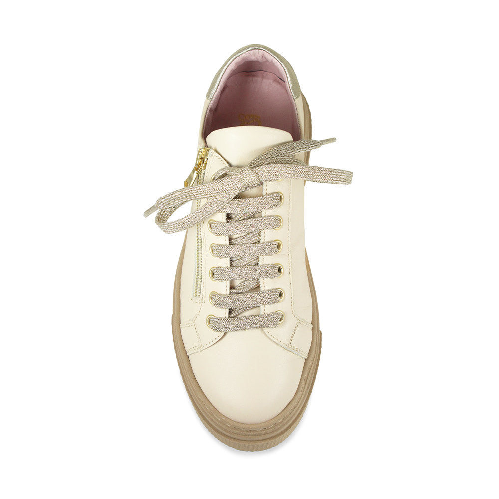 Diva: Cream Leather Shoes Sole Bliss