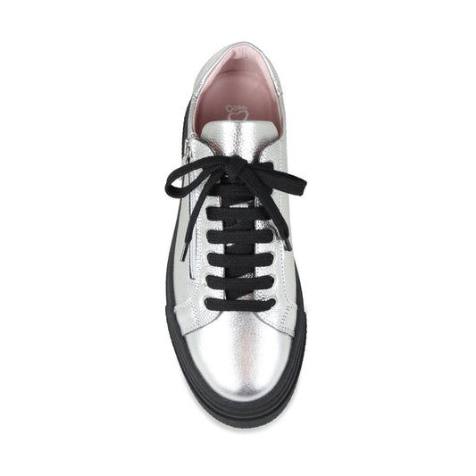 Diva: Silver Leather & Black Shoes Sole Bliss