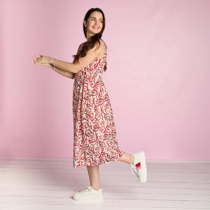 Diva: White Leather & Pink Multi Shoes Sole Bliss