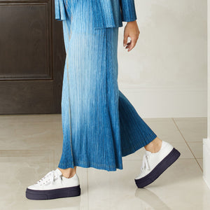 Diva: White Leather & Navy Shoes Sole Bliss