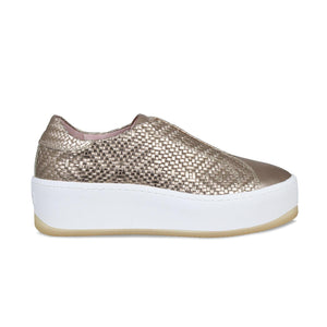 Drama: Metallic Weave Leather Shoes Sole Bliss