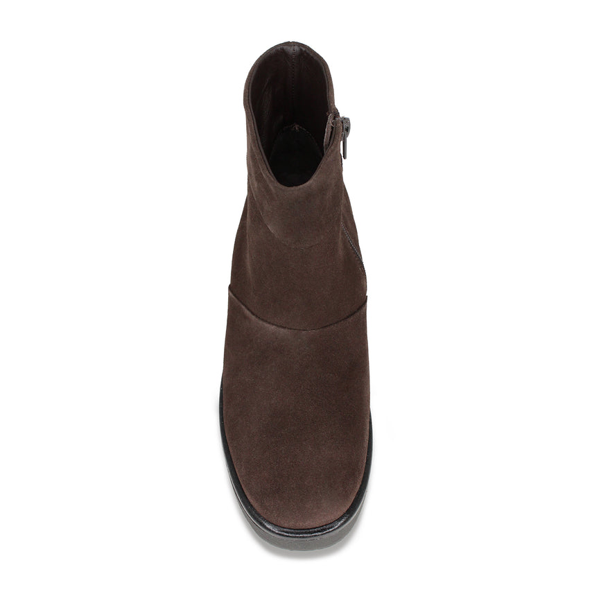 Eleanor: Chocolate Suede Boots Sole Bliss