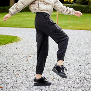 Electra: Black Leather & Suede Shoes Sole Bliss