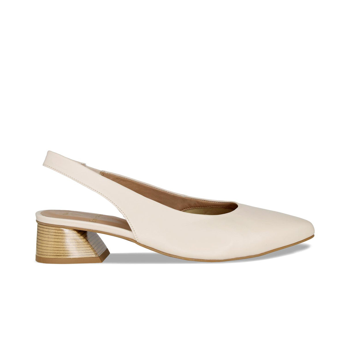 Ella: Cream Leather Shoes Sole Bliss