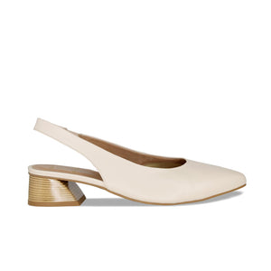 Ella: Cream Leather Shoes Sole Bliss