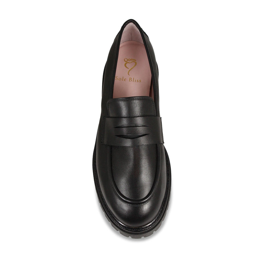 Fame: Black Leather Shoes Sole Bliss
