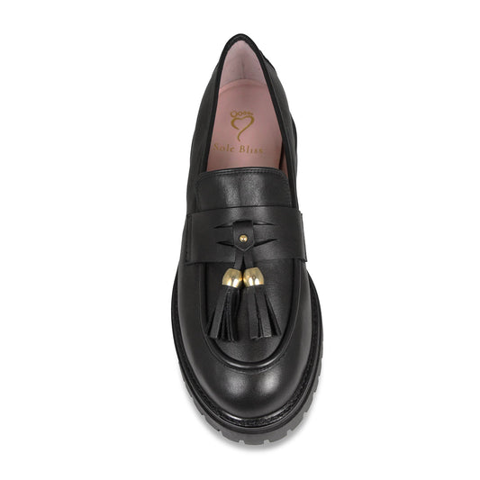 Fame: Black Leather Shoes Sole Bliss