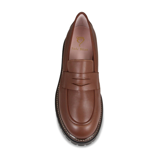 Fame: Tan Leather Shoes Sole Bliss