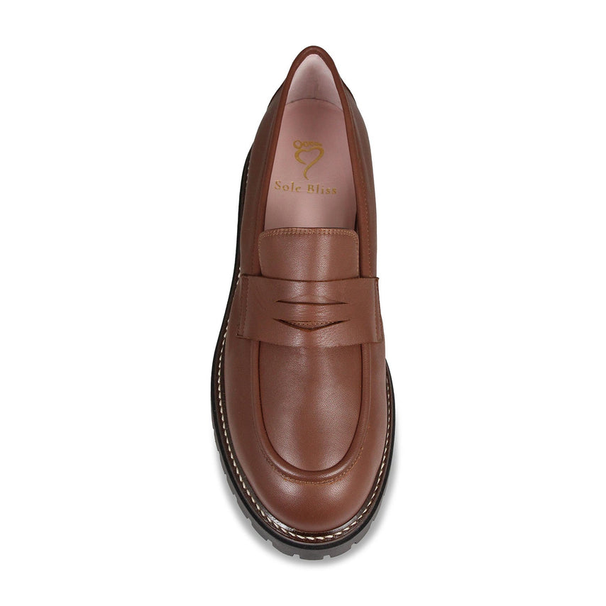 Fame: Tan Leather Shoes Sole Bliss