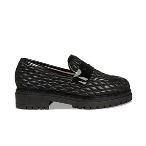 Fantasy: Black Quilted Leather Shoes Sole Bliss