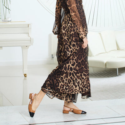 Farrah: Tan Leather & Black Patent Shoes Sole Bliss