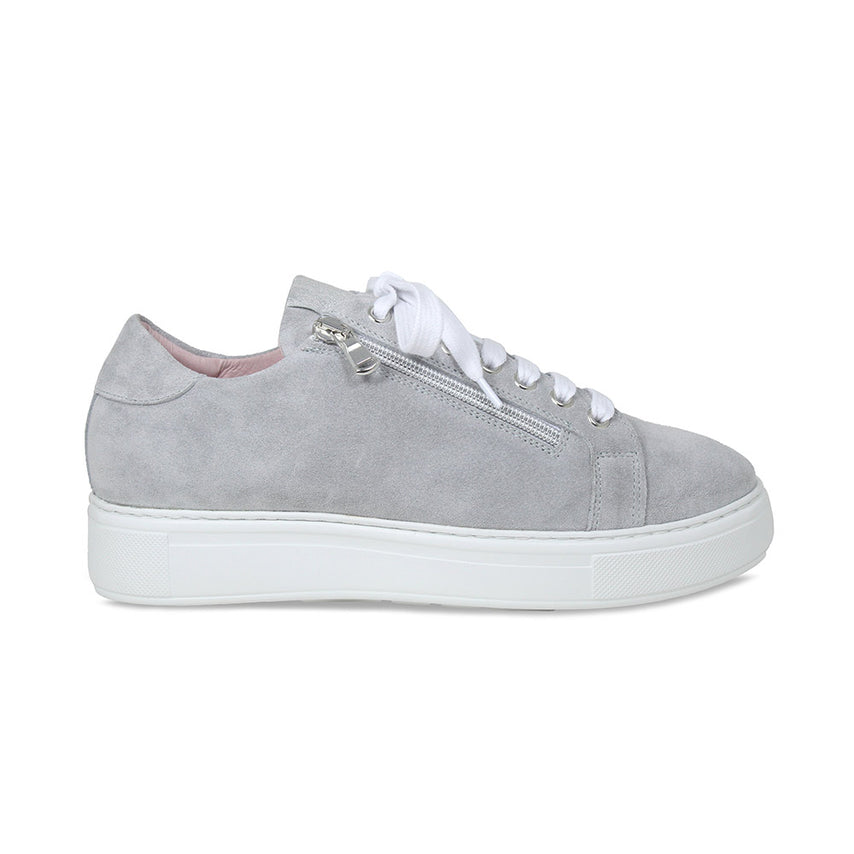 Feather: Pale Grey Suede Shoes Sole Bliss
