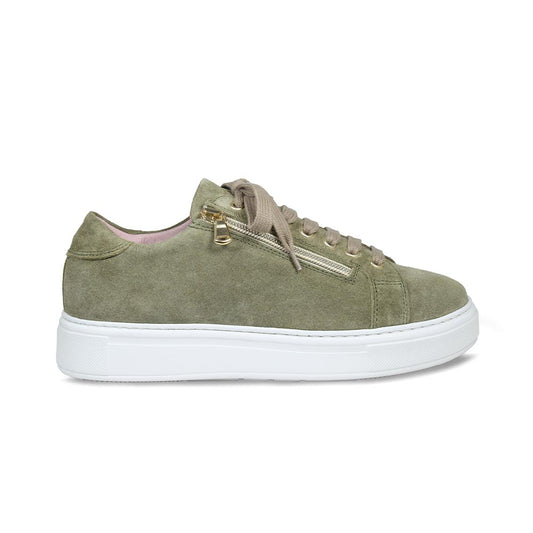 Feather: Khaki Suede Shoes Sole Bliss