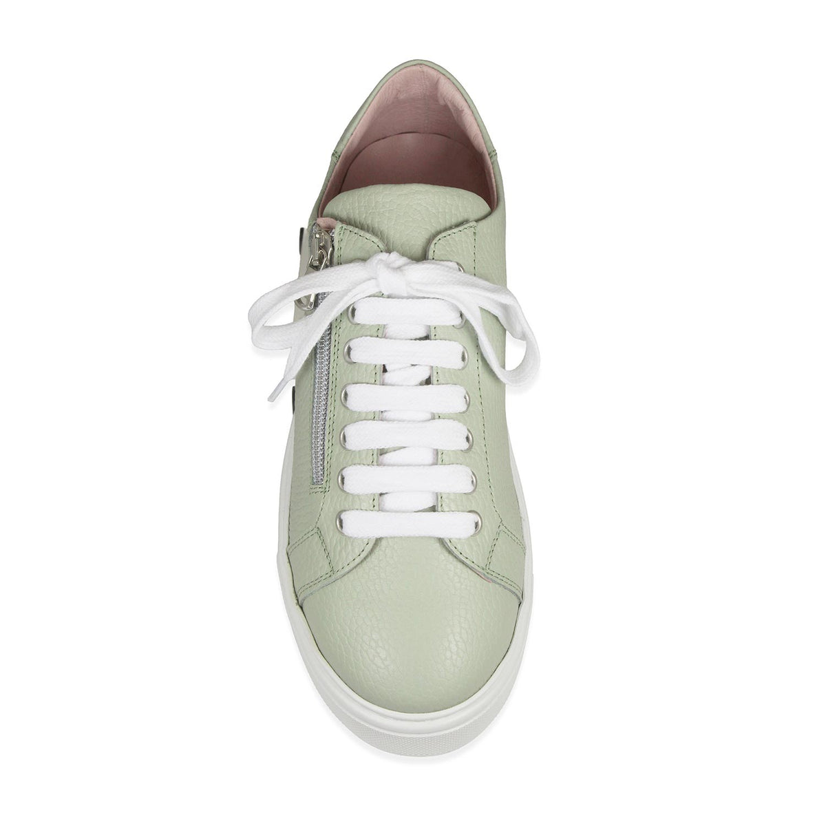 Feather: Mint Green Leather Shoes Sole Bliss