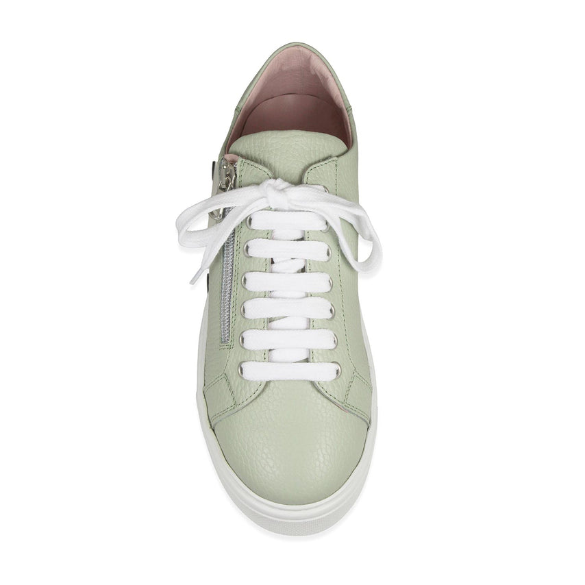 Feather: Mint Green Leather Shoes Sole Bliss