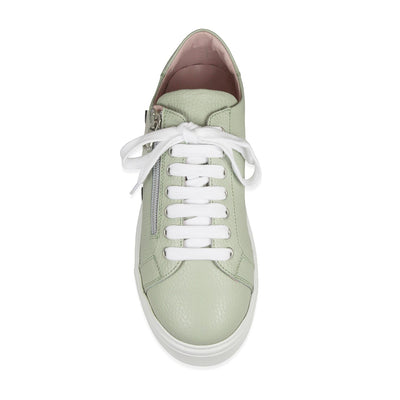 Feather: Mint Green Leather Shoes Sole Bliss