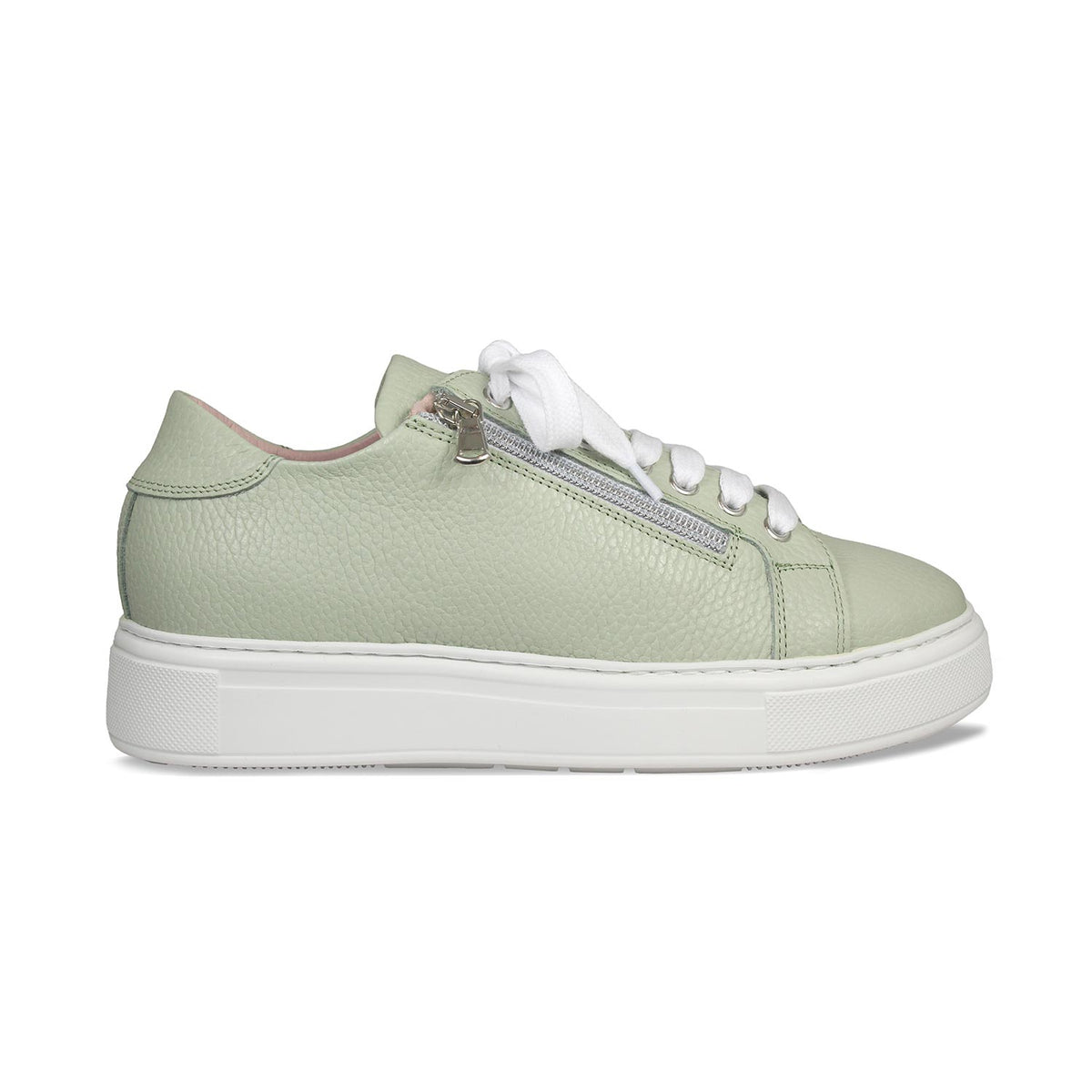 Feather: Mint Green Leather Shoes Sole Bliss