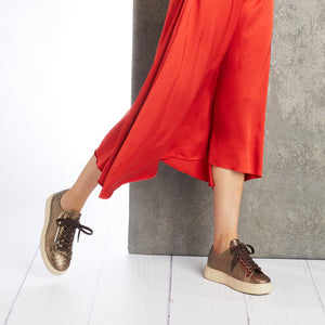 Feather: Pewter Weave Leather Shoes Sole Bliss