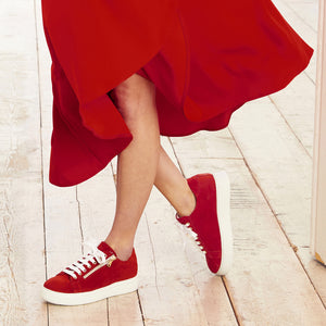 Feather: Red Suede